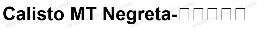 Calisto MT Negreta字体转换
